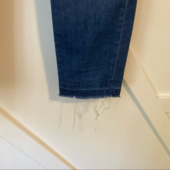 Kut From The Kloth Slim Straught Mid Rise Ankle Crop Raw Hem Denim Jeans Sz 6 - Picture 3 of 12